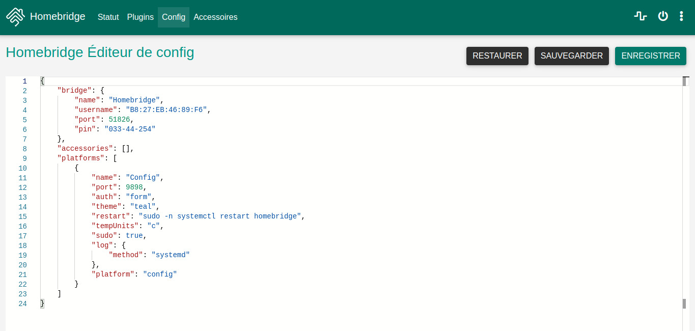 Fichier de paramétrage