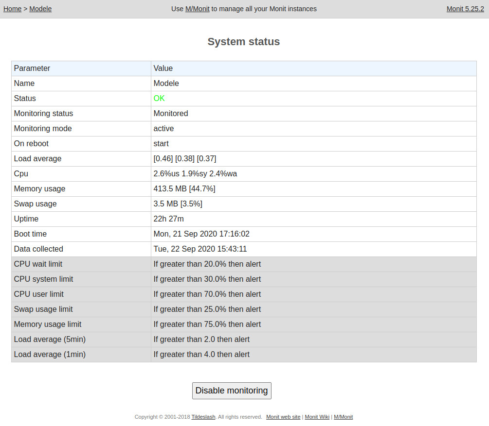 Surveillance du système