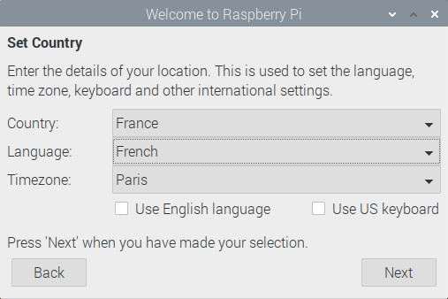 Choix de localisation
