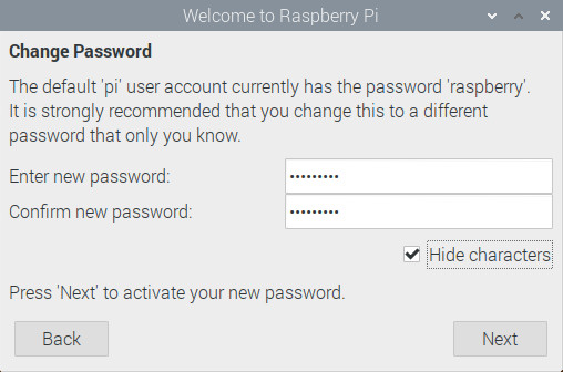 Création du mot de passe