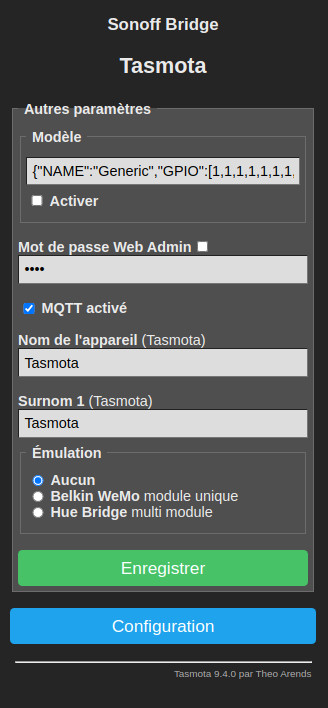 Autre configuration, je n'ai rien touché