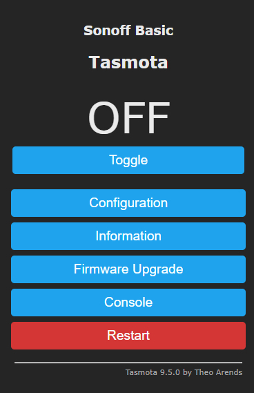 Tasmota est passé en version 9.5