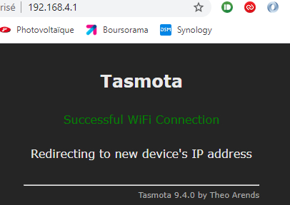 Reconnexion en cours sur le nouveau wifi